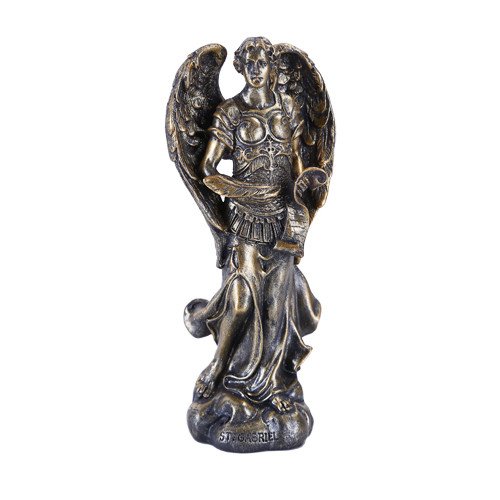 PACIFIC GIFTWARE Bronzed Small Saint Gabriel Figurine