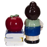 PACIFIC GIFTWARE Apple Teacher Apple Book Ceramic Salt and Pepper Shakers Set