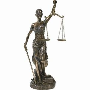 PACIFIC GIFTWARE La Justica with Scales and Sword Resin Statue Figurine