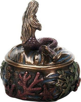 SUMMIT COLLECTION Art Nouveau Holding Hand Over Chest Praying Mermaid Fantasy Box