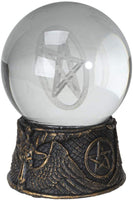 BOTEGA EXCLUSIVE Baphomet Star LED 3D Engraving Pentagram Clear Crystal Ball