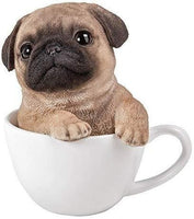 PACIFIC GIFTWARE Adorable Teacup Pet Pals Puppy Collectible Figurine 5.75 Inches (Yorkie)