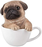 PACIFIC GIFTWARE Adorable Teacup Pet Pals Puppy Collectible Figurine 5.75 Inches (Yorkie)