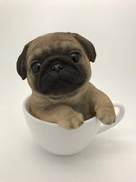 PACIFIC GIFTWARE Adorable Teacup Pet Pals Puppy Collectible Figurine 5.75 Inches (Yorkie)