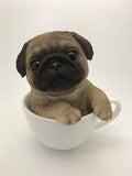 PACIFIC GIFTWARE Adorable Teacup Pet Pals Puppy Collectible Figurine 5.75 Inches (Yorkie)
