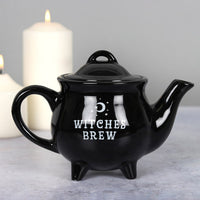 ALCHEMY ENGLAND DESIGN Witches Brew Black Ceramic Tea Pot