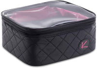 Kiota Nail Polish Essential Oil Storage Pouch With 20 Divider Insert Easy Travel Compact Organizer (Black)