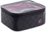 Kiota Nail Polish Essential Oil Storage Pouch With 20 Divider Insert Easy Travel Compact Organizer (Black)