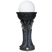 BOTEGA EXCLUSIVE Gothic Fallen Angel of Death Demonic Satan Worshiper Round Orb Table Lamp Decorative Accent