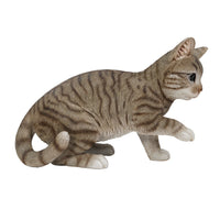 PACIFIC GIFTWARE Realistic Grey Tabby Cat Kitten Collectible Figurine 10 in