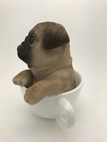 PACIFIC GIFTWARE Adorable Teacup Pet Pals Puppy Collectible Figurine 5.75 Inches (Yorkie)