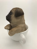 PACIFIC GIFTWARE Adorable Teacup Pet Pals Puppy Collectible Figurine 5.75 Inches (Yorkie)