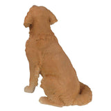 PACIFIC GIFTWARE Realistic Life Size Golden Retriever Statue Detail Sculpture Glass Eyes Hand Painted Resin 22 inch Figurine Home Decor Amazing Likeness