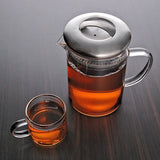 JAPAN COLLECTION 5.75 Inches Tea Concept Simple Brew Loose Leaf  Glass Tea Pot with built in strainer18.5 oz