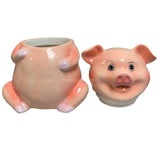 Glossy Ceramic Sculpted Cookie Jar Treat Candy Canister