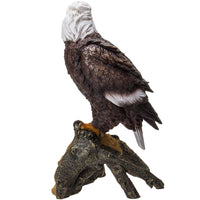 PACIFIC GIFTWARE American Bald Eagle Perching on Tree Branch Resin Figurine Statue