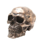 PACIFIC GIFTWARE Small Bronze Finish Skeleton Skull Statue Figurine 3.25 Inch