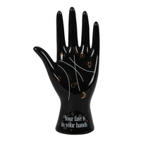 BOTEGA EXCLUSIVE Palmistry Symbols Fortune Telling Statue Ceramic Hand Figurine
