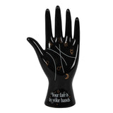 BOTEGA EXCLUSIVE Palmistry Symbols Fortune Telling Statue Ceramic Hand Figurine
