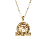 MYSTICA JEWELRY COLLECTION Egyptian Wedjat Golden Pewter Necklace Jewelry- Mystica Collection