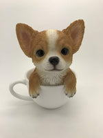 PACIFIC GIFTWARE Adorable Teacup Pet Pals Puppy Collectible Figurine 5.75 Inches (Yorkie)