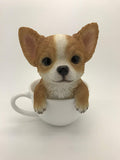PACIFIC GIFTWARE Adorable Teacup Pet Pals Puppy Collectible Figurine 5.75 Inches (Yorkie)