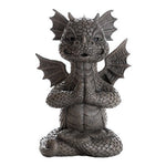 PACIFIC GIFTWARE Garden Dragon Meditating Yoga Dragon Garden Display Decorative Accent Sculpture Stone Finish 10 Inch Tall