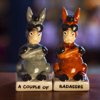 PACIFIC GIFTWARE A Couple of Baddasses Ceramic Salt and Pepper Shakers Set