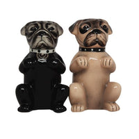 PACIFIC GIFTWARE Cute Puppies Pugs Ceramic Magnetic Salt and Pepper Shakers