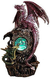 PACIFIC GIFTWARE Dual Dragon on Rock with LED Light