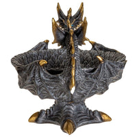 PACIFIC GIFTWARE Double Dragon Resin Figurine Ceremonial Altar Bowl