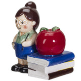 PACIFIC GIFTWARE Apple Teacher Apple Book Ceramic Salt and Pepper Shakers Set