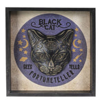 Botega Exclusive Black Cat Fortune Teller Decorative Wall Plaque Shadowbox 8” Tall