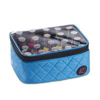 Kiota Nail Polish Essential Oil Storage Pouch With 20 Divider Insert Easy Travel Compact Organizer (Sky Blue)