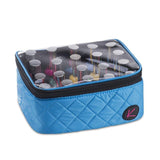 Kiota Nail Polish Essential Oil Storage Pouch With 20 Divider Insert Easy Travel Compact Organizer (Sky Blue)