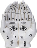Pacific Giftware Wild Magic Palmistry Cupped Hands Trinket Dish Tray 9” Long