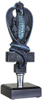 SUMMIT COLLECTION Fantasy Dragon On Celtic Cross Beer Tap Handle Display Grey Stone Sculptural Decor for Homebrew Kegerators Man Cave Bars Cool Beer Gift