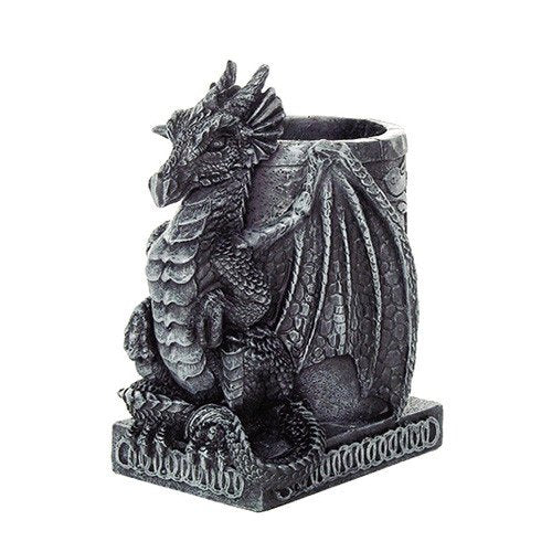 PACIFIC GIFTWARE Medieval Dragon Statue Figurine Desk Top Utility Holder