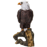 PACIFIC GIFTWARE American Bald Eagle Perching on Tree Branch Resin Figurine Statue
