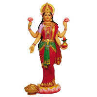 PACIFIC GIFTWARE Hindu Hinduism Colorful Lakshmi Goddess of Wealth Prosperity Statue Figurine Deity of Beauty