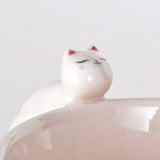 JAPAN COLLECTION Genki Cat White Runa Tea Coffee Drinking Mug Beverages Dining Tableware