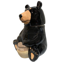 Glossy Ceramic Sculpted Cookie Jar Treat Candy Canister